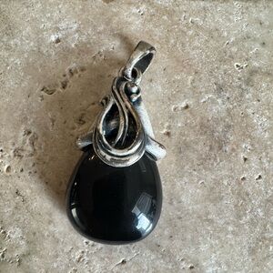 Black Teardrop Pendant